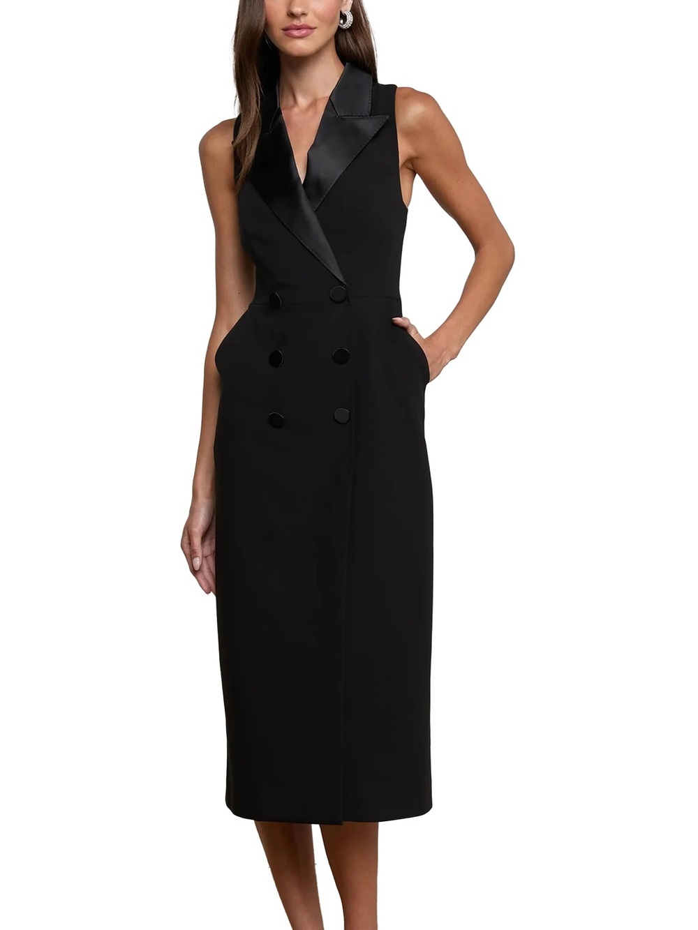 L'AGENCE Catherine Tuxedo Midi Dress sz.4